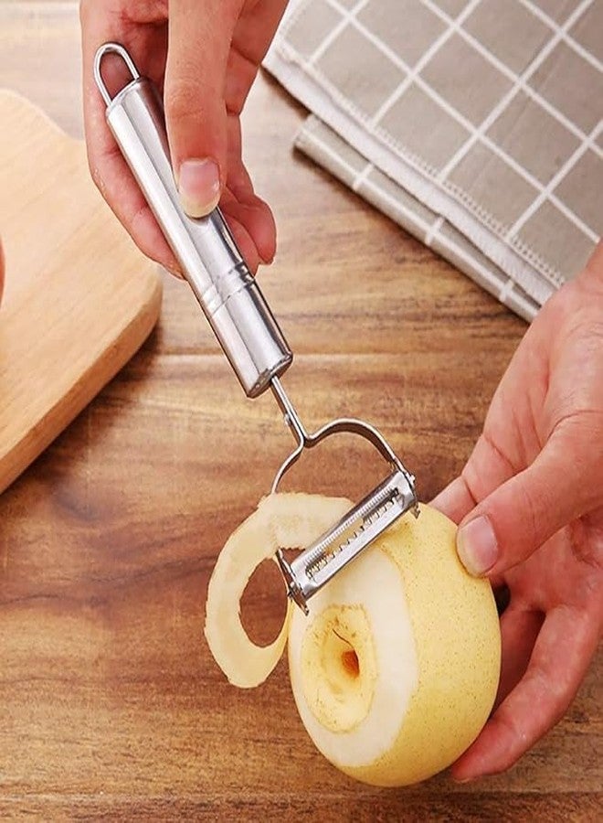 CHAMELI 3pcs Stainless Steel Vegetable Peeler Set Includes Apple Corer, Straight Julienne Peeler, Veggie Cutter & Slice - Image 4